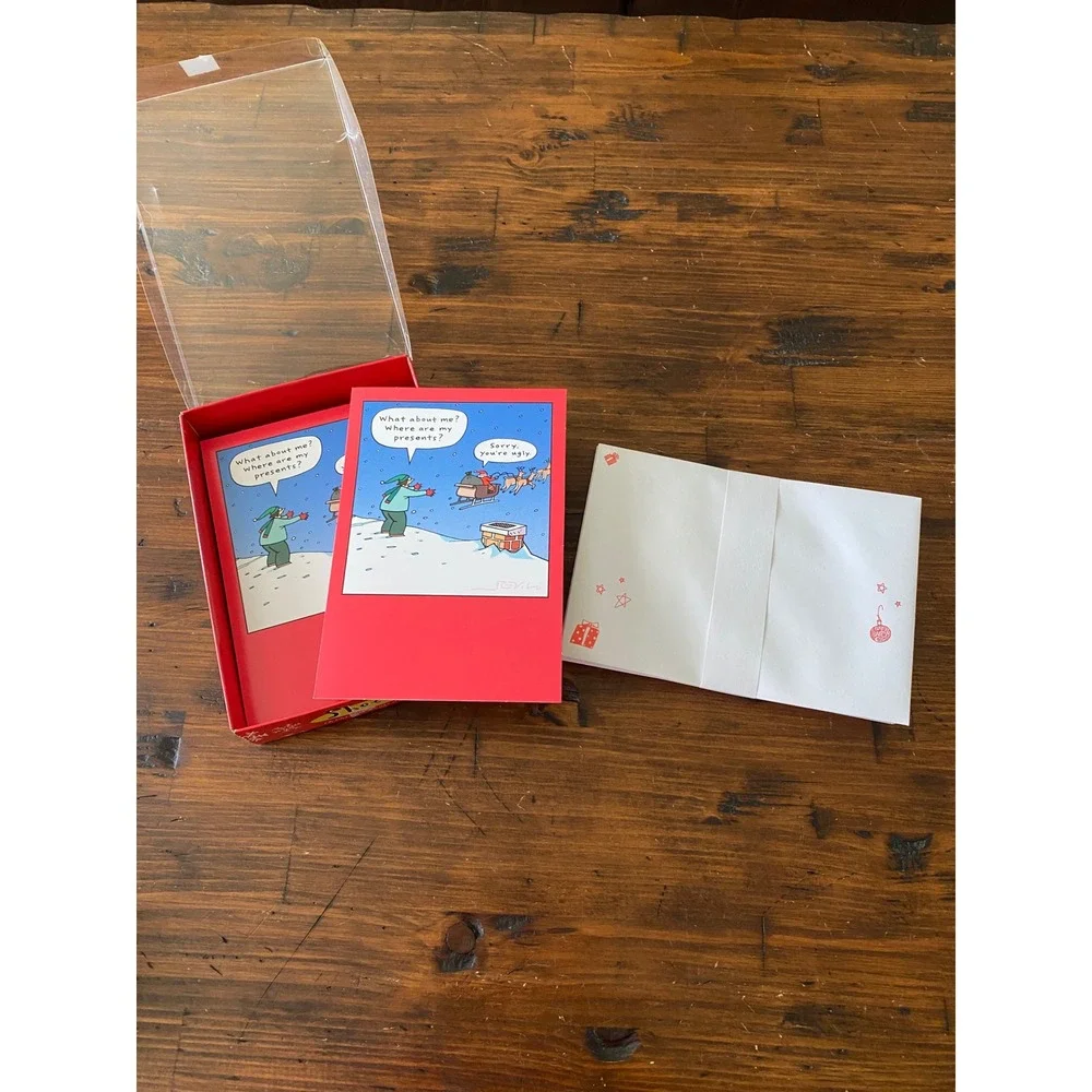Hallmark Shoebox Funny Christmas Cards Boxed Set 18ct Revilo Santa SBX3592